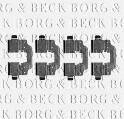 BORG & BECK bbk1258 -  Комплектующие, колодки дискового тормоза
